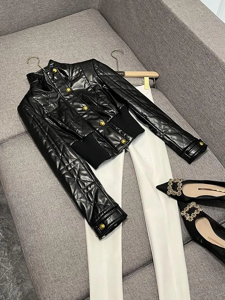 

Новинка 2025, мотоциклетный кожаный джерт Sle ort, женский приталенный костюм с поясом и поясом, звездный ветер, китайский заказ