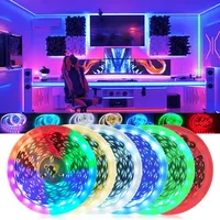 DC 12V Flexible 5M LED Light Strip 5050 Waterproof Strip 60LED/M White RGB Light Tape Home Decoration Lighting Strip Lamp