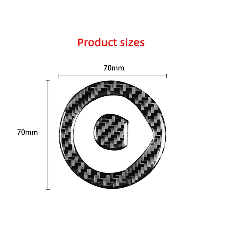 Kierownica z włókna węglowego Logo łatka do dekoracji samochodów naklejki dla Mercedes Smart 451 Fortwo Brabus451 akcesoria wewnętrzne