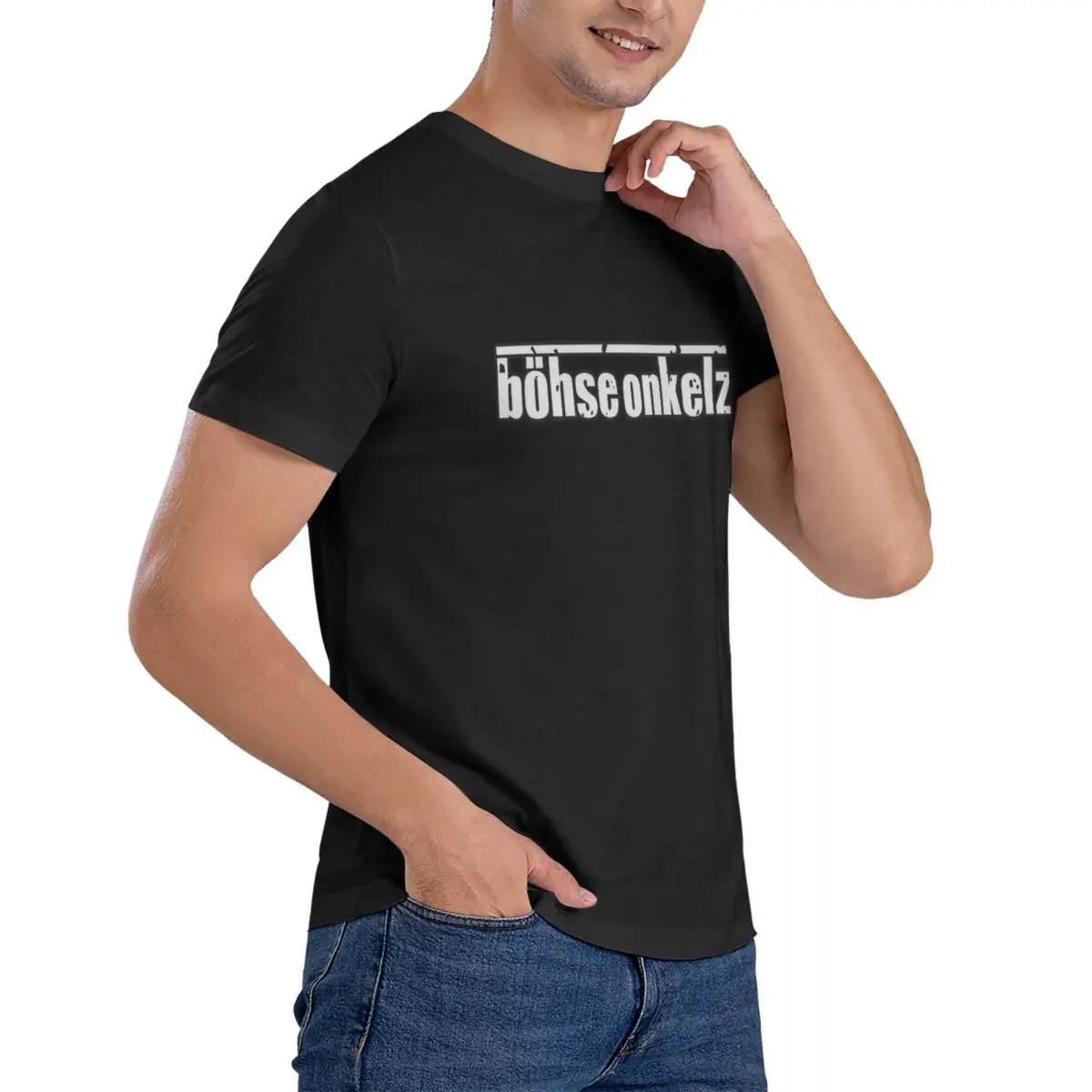 Neuheit Bohse Onkelz Logo T-Shirt für Männer Frauen 100% Baumwolle Kurzarm Rock Musik Rundhals Sommer Tops Shirts