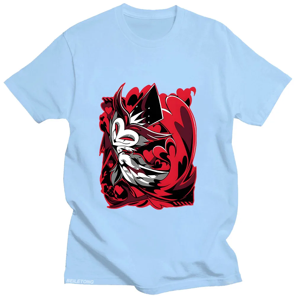 Helluva Boss プリント Tシャツ漫画かわいい Tシャツ半袖かわいい高品質 Tシャツ Camisetas 原宿 O ネック柔らかい服