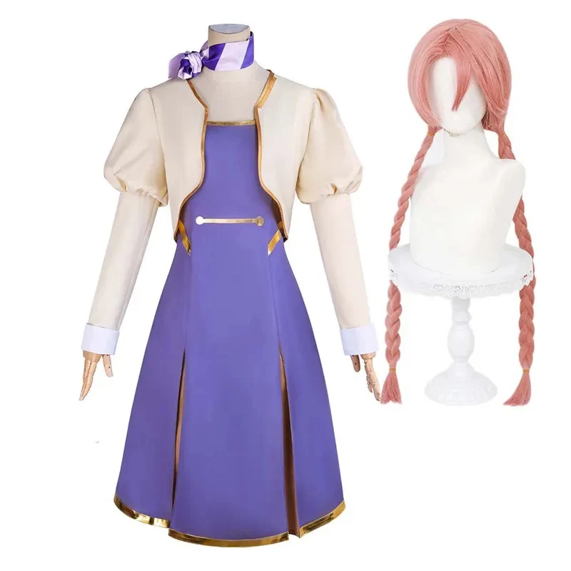 

Women Halloween Carnival Apocalypse Hotel Yachiyo Purple Outfit Or Wig fg8'.