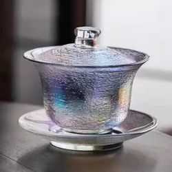 Japanese Handmade Heat-resistant Glass Cover Bowl Gaiwan Tea Set Tea Ceremony Accessories Gaiwan for Travel Gai Wan Tureen