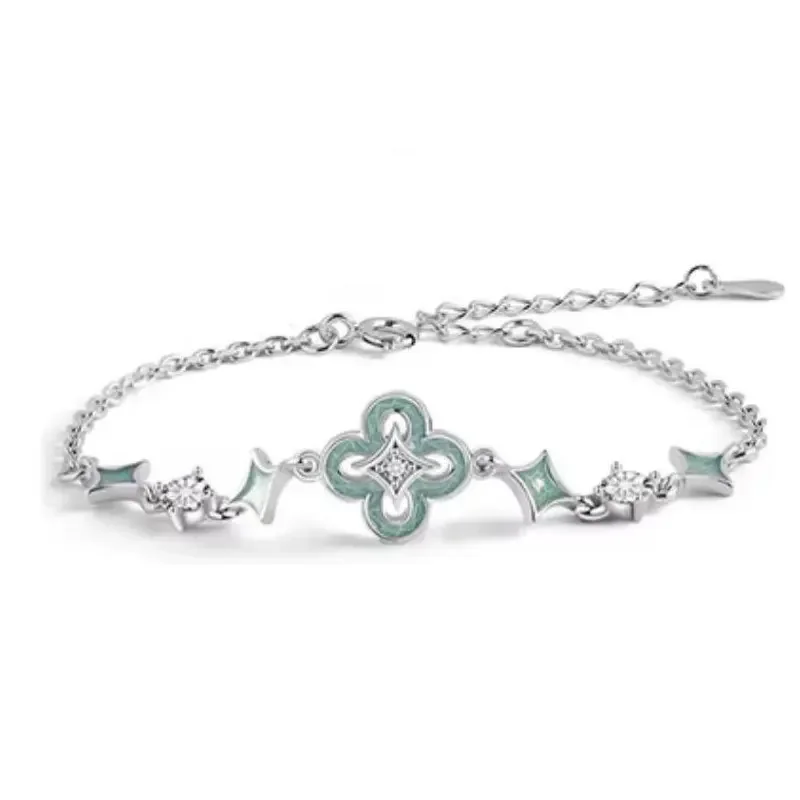 Four-leaf clover bracelet women's light luxury niche design new Chinese bracelet birthday gift for girlfriend