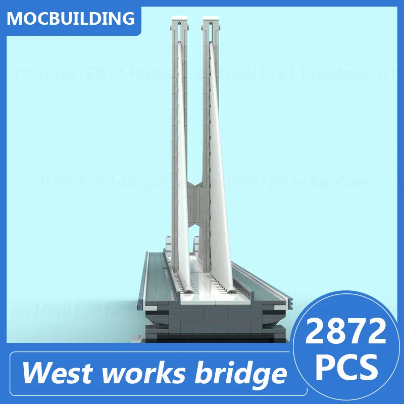 West Works Bridge & Holbeinsteg, Frankfurt Am Main Architecture Display Model Moc Building Blocks Diy Assemble Bricks Toys Gifts