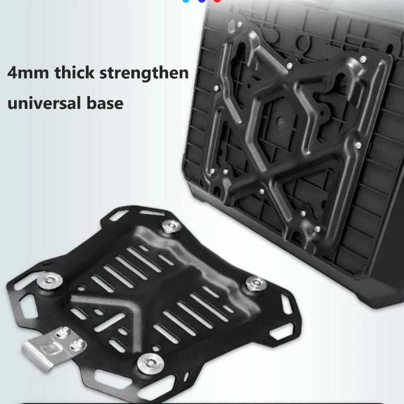 Aluminum Motorcycle Top Rear Luggage Box Bracket Plate Trunk Boot Quick Release Base Plate Shelf Holder Toolbox Bracket