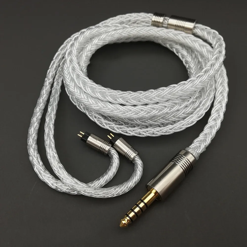 

FENGRU 16 Strands of 5N Sterling Silver Earphone Upgraded Cable 2Pin 0.78mm MMCX A2DC QDC for IE900 600 300 KXXS Timeless