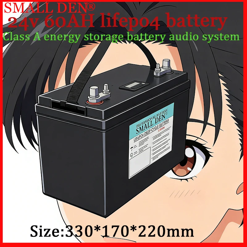 

Аккумулятор LiFePo4 24В 60Ач, 8-элементный, 29.2В, для инвертора, автодома, автомобильной аудиосистемы, класс А, новый, высоковольтный, с зарядным устройством