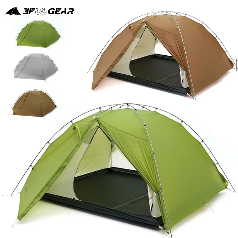 3F UL GEAR TAIJI 3 Ultralight Climbing 15D/20D Nylon Tent Camping 3/4 Season Double Layer Outdoor Hiking Tents 2-4 Person