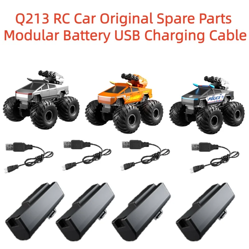 3.7V 500Mah Battery USB Line For Q213 Car Battery Q213 Amphibious Remote Control RC Car Truck Spare Parts Accessories Q213 Toy
