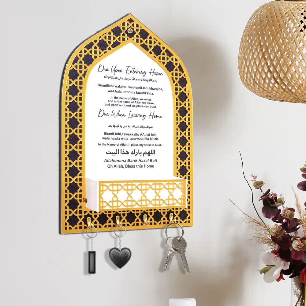 

Мусульманский акриловый крючок для ключей Рамадана, исламский настенный молитвенный подвесной орнамент, украшение Рамадана Мубарака 2026, домашний декор ИД Аль Адха