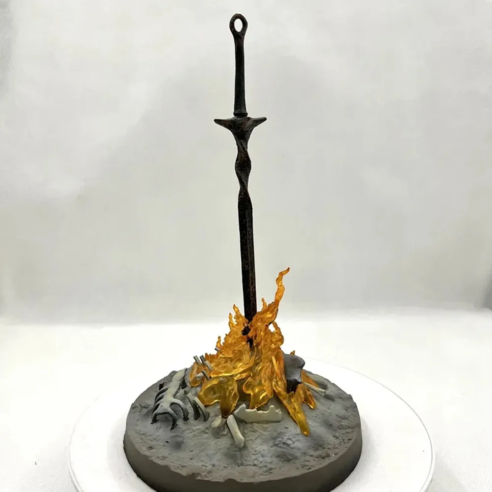 تمثال Dark Souls LED للإضاءة Bonfire LIT المضيئة، شخصية قابلة للجمع