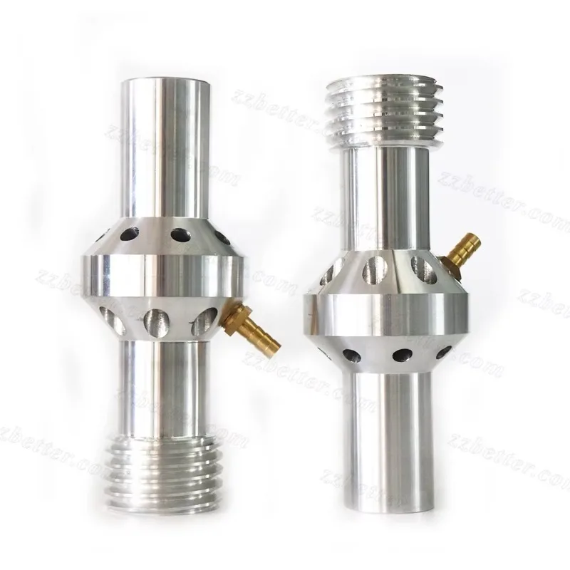 Industrial wet sandblasting water sensing nozzle, size 8 * 175mm, with thick thread, for surface treatment in shipyards