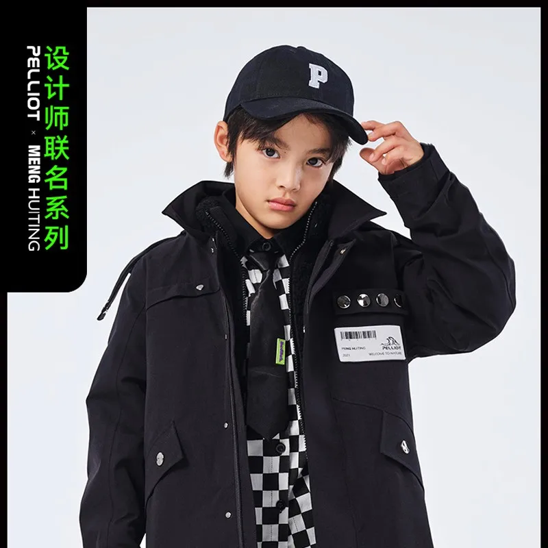 

PELLIOT X Menghuiting Designer Co Branded 2023 Children's 3-in-1 Charge Coat