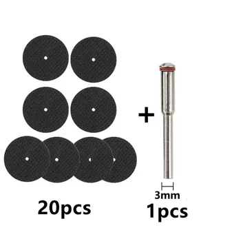 Disco De Corte Abrasivo Com Mandris, Rodas De Moagem, Acessórios Dremel, Ferramenta Rotativa De Metal, Lâmina De Serra, 32mm, 10 Pcs, 20Pcs