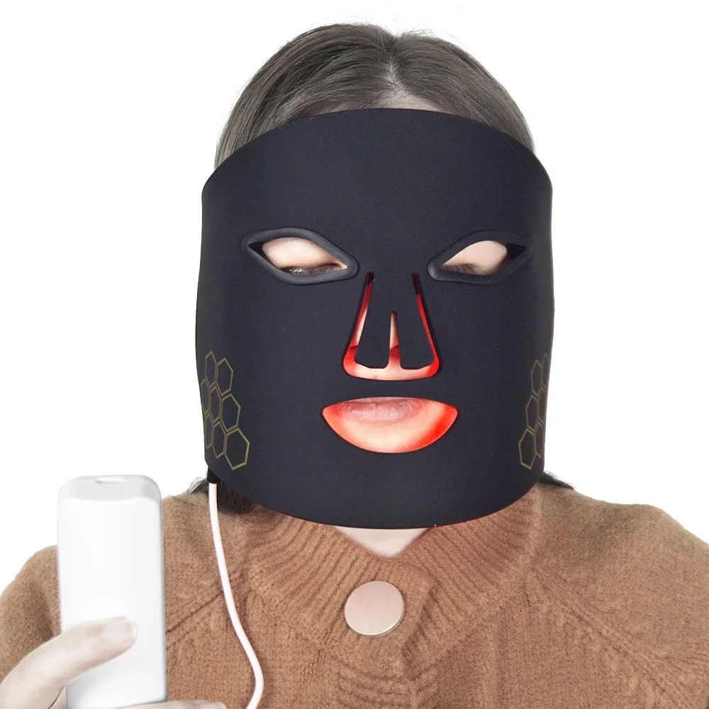 Soft Silicone Lightweight Facial  Care 4 Colors Red Light Therapy Led Face Mask