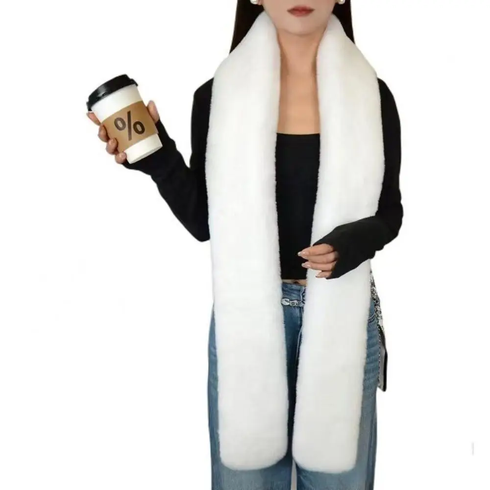 خمر 180 سنتيمتر وهمية الفراء وشاح طويل سميكة الفراء ديكور الشتاء رقيق وشاح لينة فاخرة يلتف شال الطرف #2