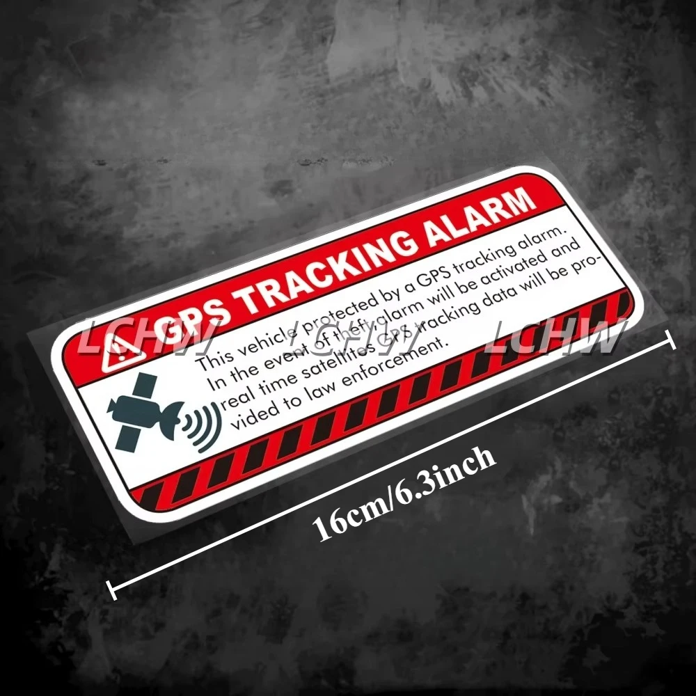 2Pcs GPS Tracking Alarm Reflective Vinyl Stickers, Waterproof UV Resistant Decal for Bike Frame Car Decor, Holiday Gift