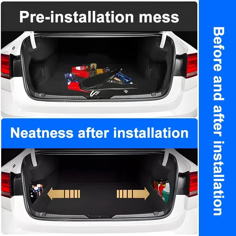Car Storage Box Trunk Organizer Partition Multifunction Side Box Auto Interior Parts Auto For Hyundai Sonata i45 YF 2011~2014