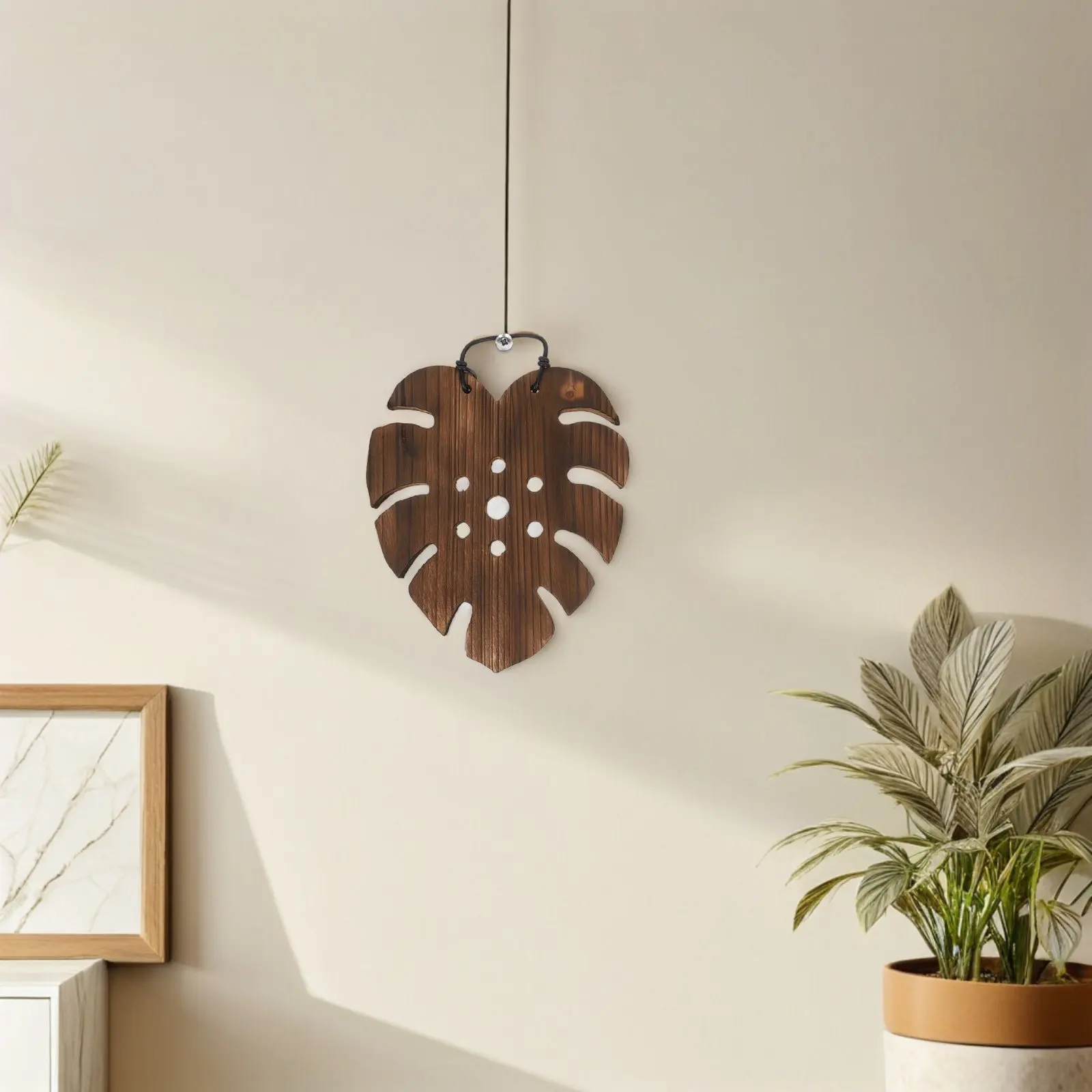 Hexagon Wall Panel Vertical Plant Wall Holder Monstera Leaf Mounting Board Hanging Plant Display Stable Wood Indoor Garden Decor