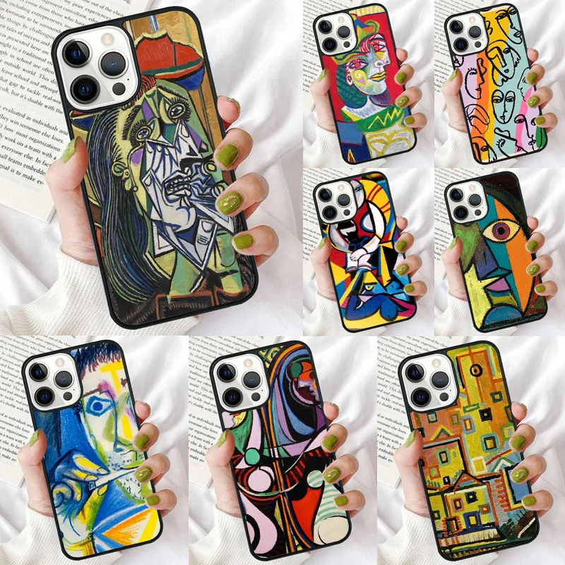 Picasso Abstract Art Painting Phone Case for iPhone 16 15 14 12 13 mini PLUS X XS XR 11 PRO MAX Cover Fundas Shell