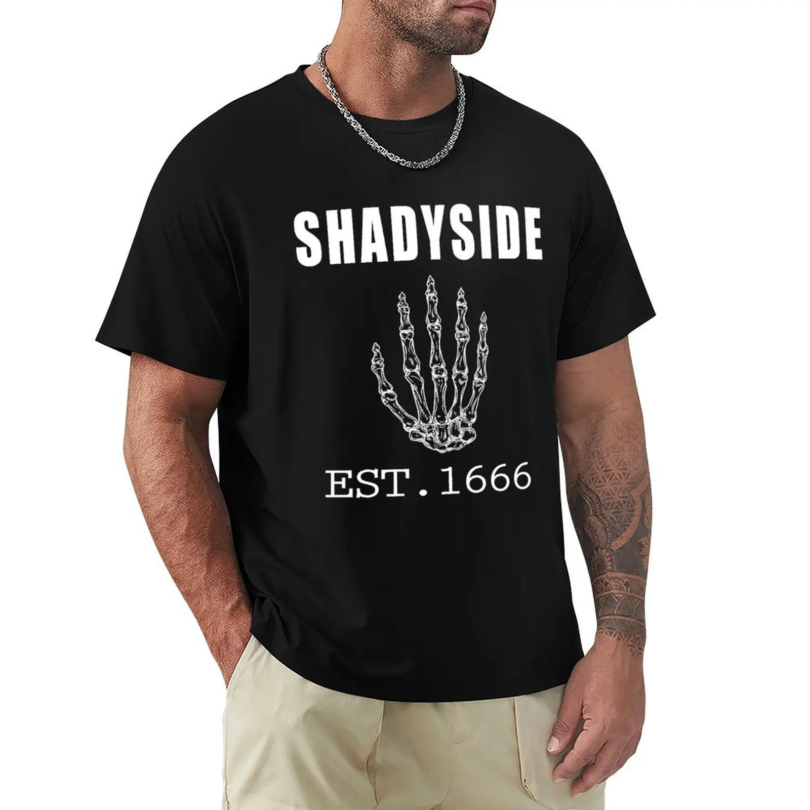 Camiseta divertida Fear Street Shadyside Sarah Frier Hand Est 1666 para regalo de Halloween, camiseta informal de manga corta para Navidad