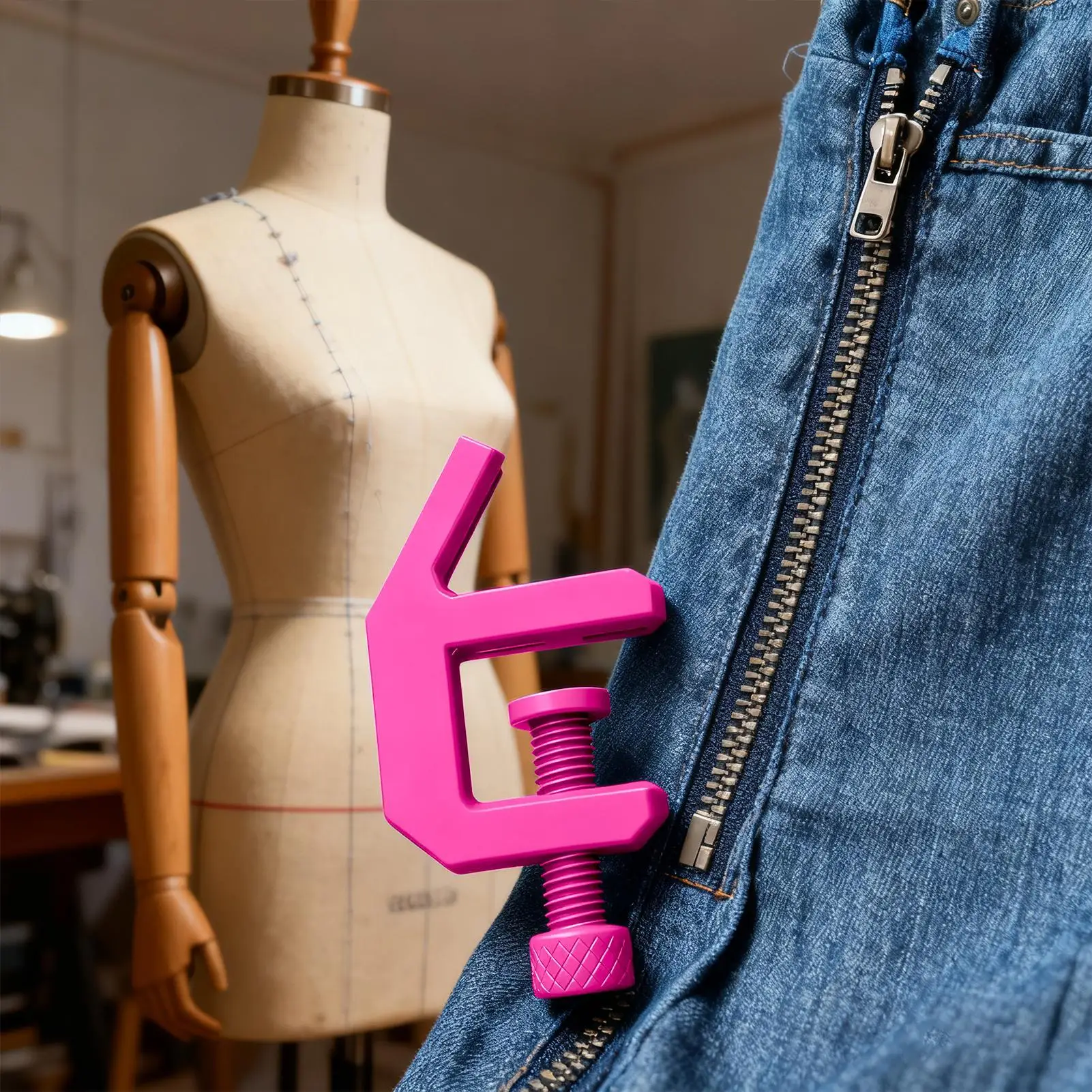 

Zipper Installation Jig Tool - Manual Portable Sewing Aid for Pants, Dresses, Bags, Jackets, Easy Zipper Fix for Beginners