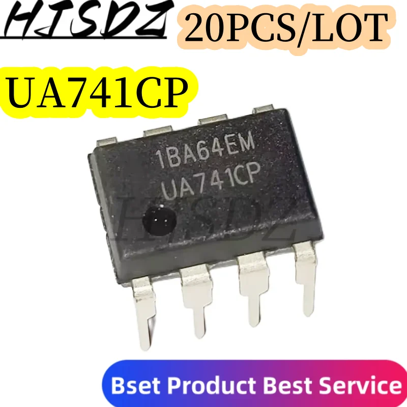 20PCS de circuito DIP de 8 pines UA741CN UA741CP UA741 OP Amp LM741 741 TI Original DIP-8