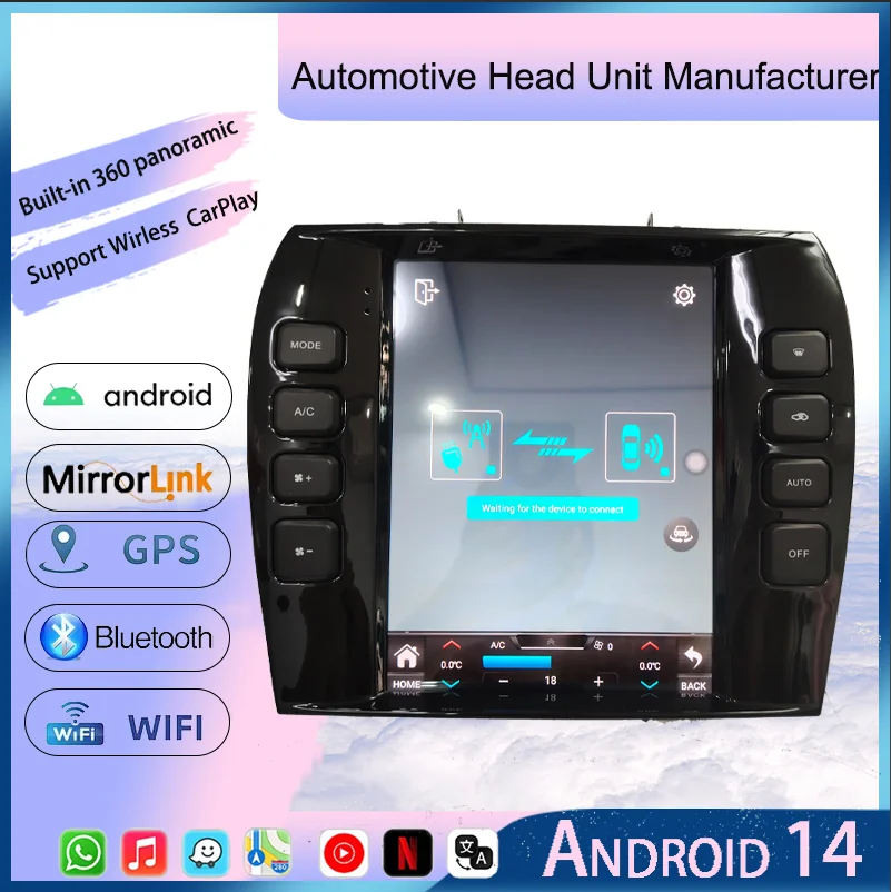 YCC Android 14 para Jaguar XJ X-TYPE X tipo 2004-2011 Radio de coche reproductor Multimedia DVD Automotivo navegación GPS para automóvil Carplay DSP