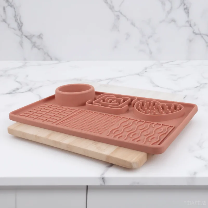 

Large Pet Pad Dog Cat Food Mat Slow Feeder Suction Cups Silica Gel Pink Licking Mat Slow Feeder Size Training Accessories