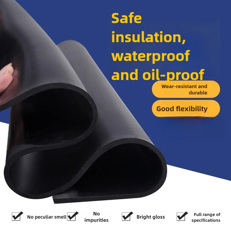 

Black Industrial Rubber Sheet, Insulation & Anti-Vibration Mat, Durable