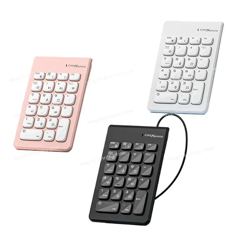 Mini Number Pad - Ultra-Thin Wired/Bluetooth Numeric Keyboard for Financial Professionals