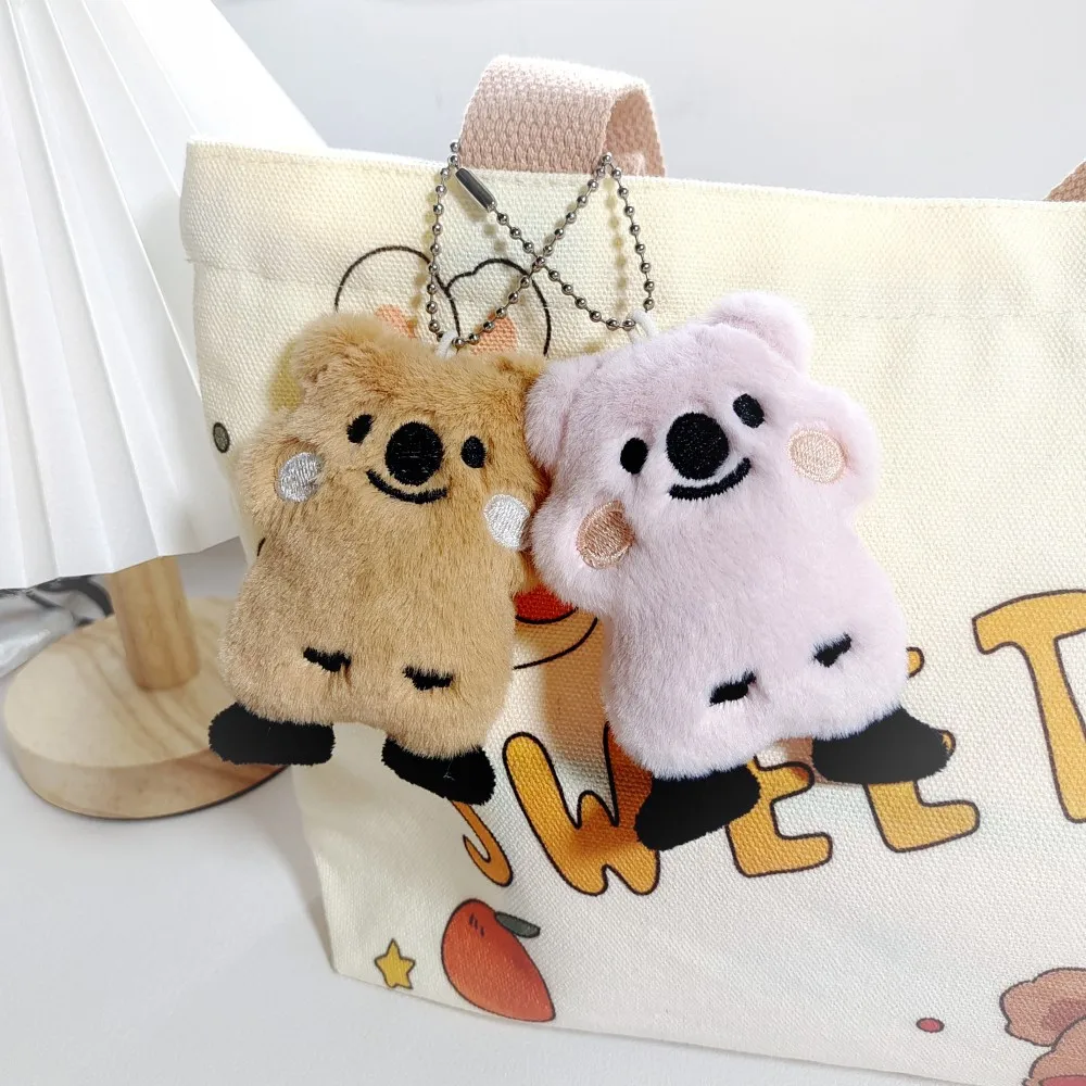 Imitation Rabbit Fur Keychain Cute Cartoon Keychain Plush Koala Keychain Stuffed Animal Koala Doll Keychain Bag Pendant