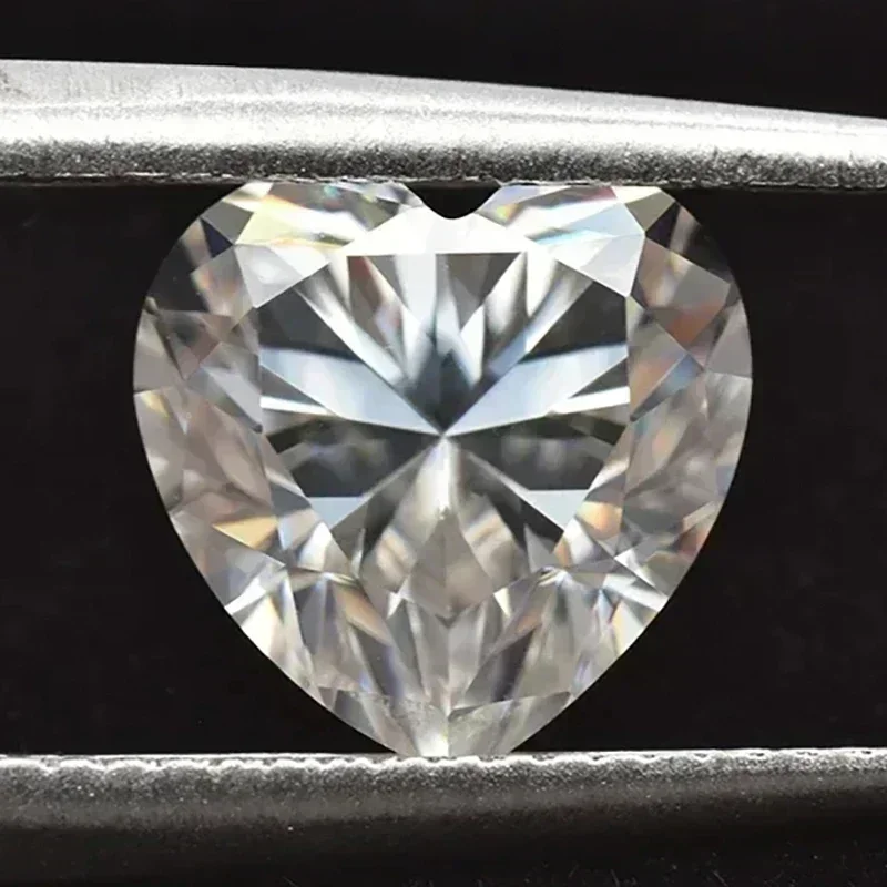 D ColorMoissanite Stone Heart Cut VVS1 For Pass Diamond Tester Top Charms Jewelry Making Materials With Certificat