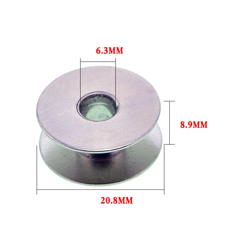 ミシン用金属ボビン,工業用ミシン部品,高硬度,フラットアイロン,5個,20個