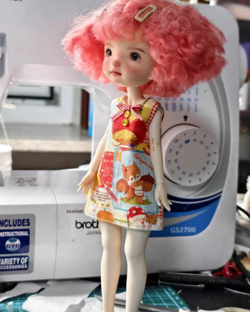 

1pcs 2026 New cute cartoon pattern one-piece dress for Blythe/landoudou(Fit for Lulu,ymy24,Ob22,24,26,zone, Jenny)