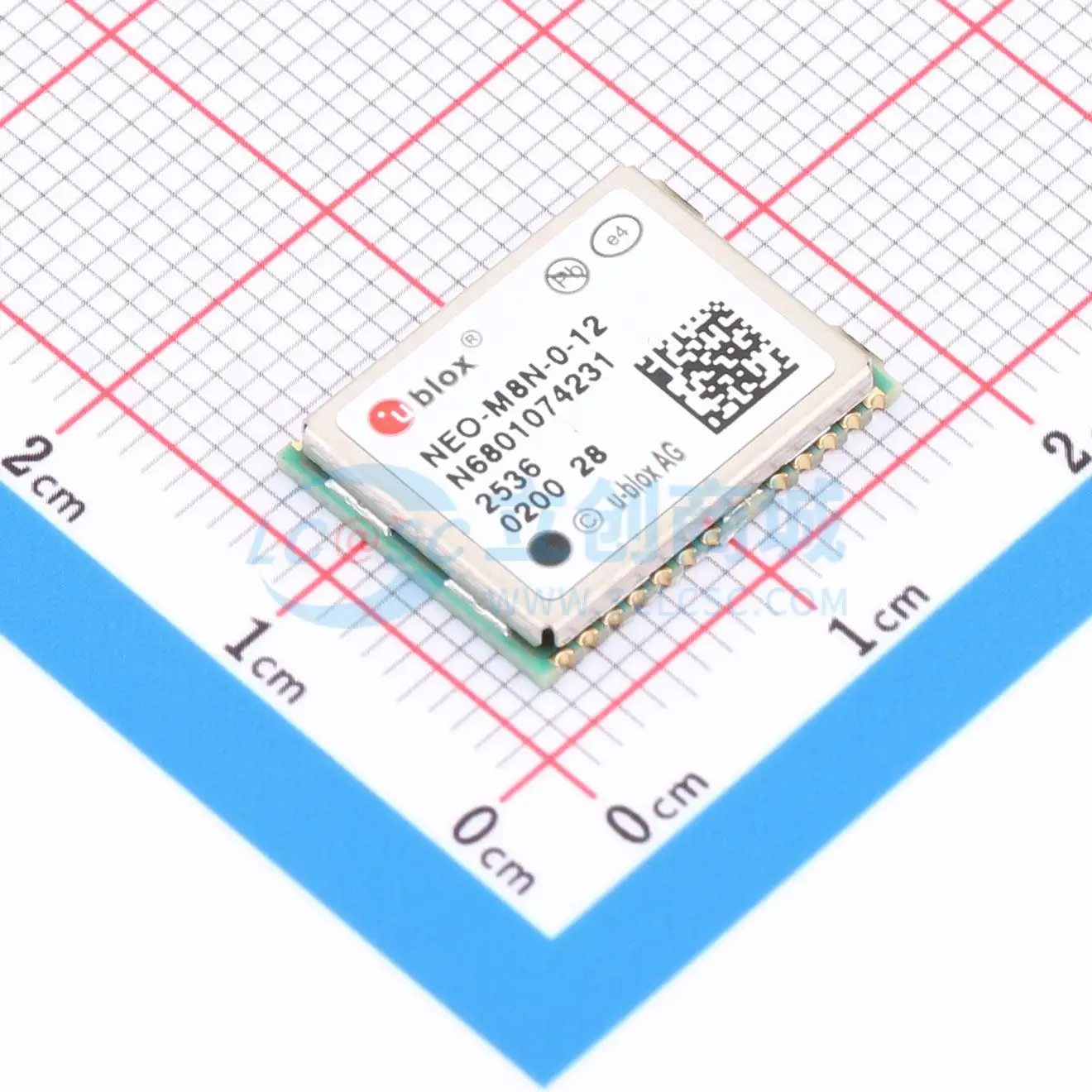 1pcs NEO-M8N-0 SMD-24P Galileo GLONASS GPS BeiDou UART I2C USB SPI GNSS GPS BDS Positioning Receiver Module