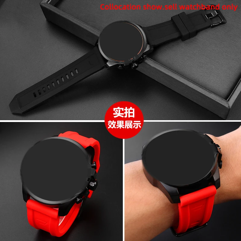 High Quality Silicone Rubber Watch Band for Diesel Dz4318 4323 4283 7315 4476 4496 4427 7395 Waterproof Soft Large Strap 24 26mm