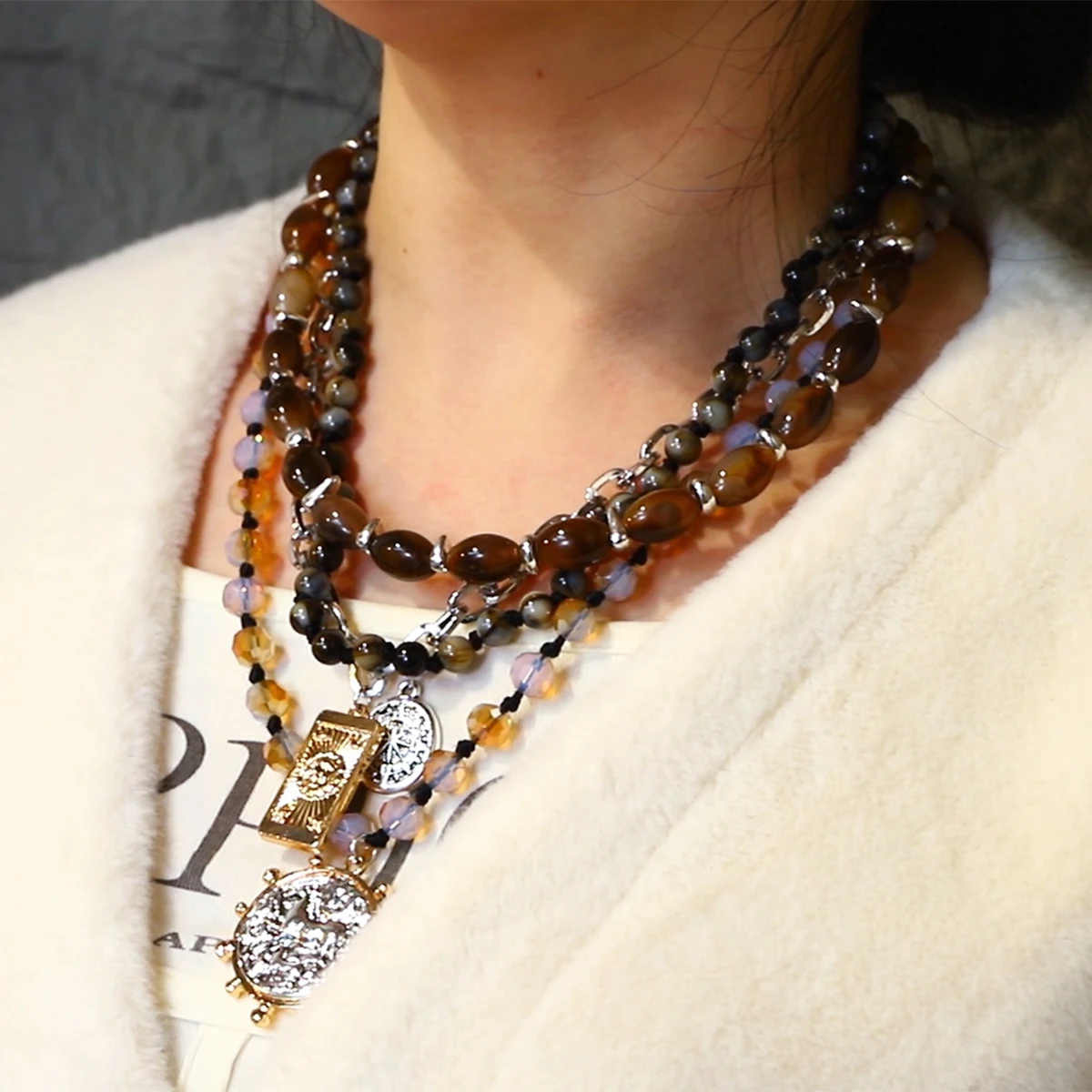 2025 Vintage Gold-Plate ZAA Coin Necklace for Women