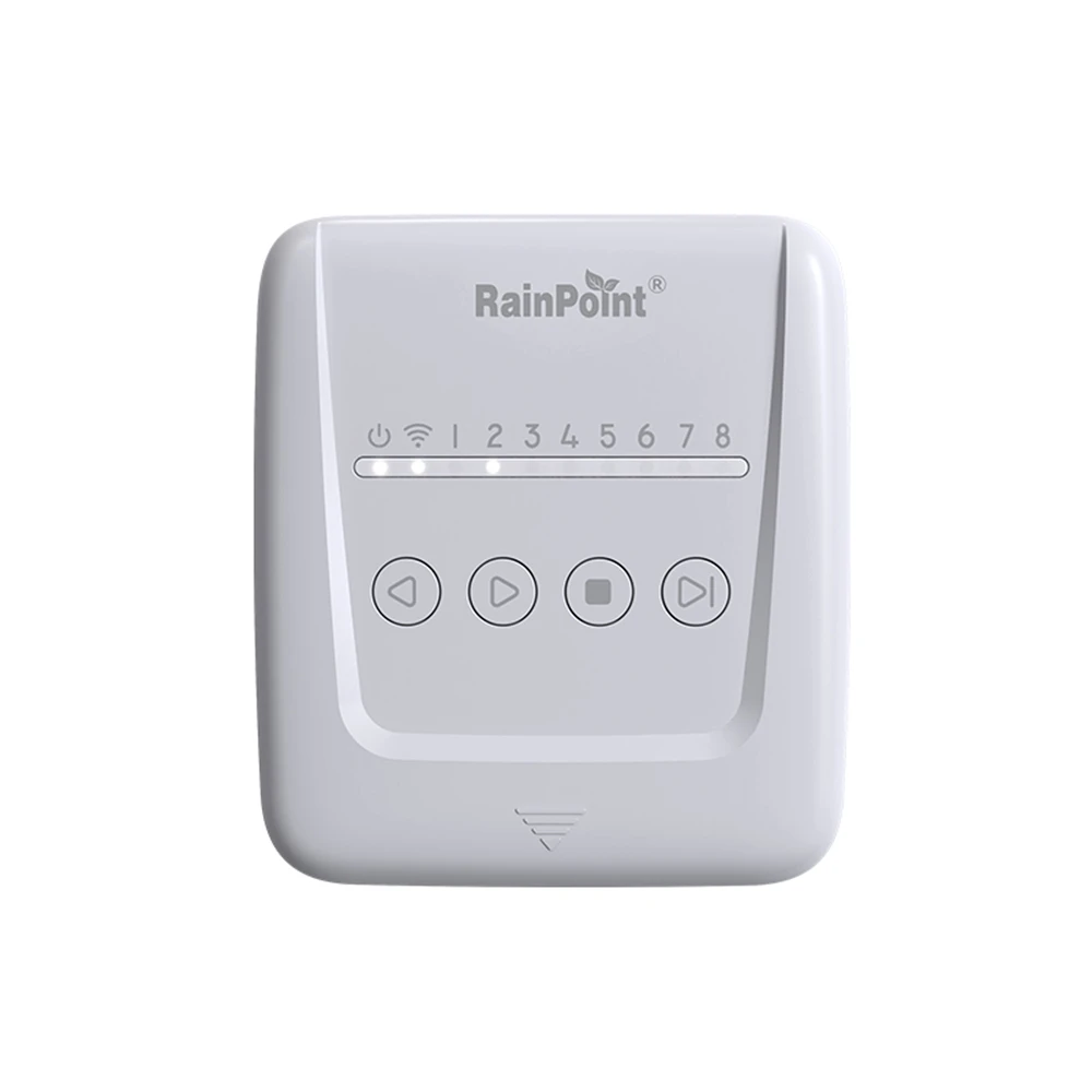Contrôleur d'arrosage WiFi RAINPOINT 2,4 GHz pour jardin, système d'irrigation intelligent basé sur les données météorologiques, programmateur, planificateur, minuterie