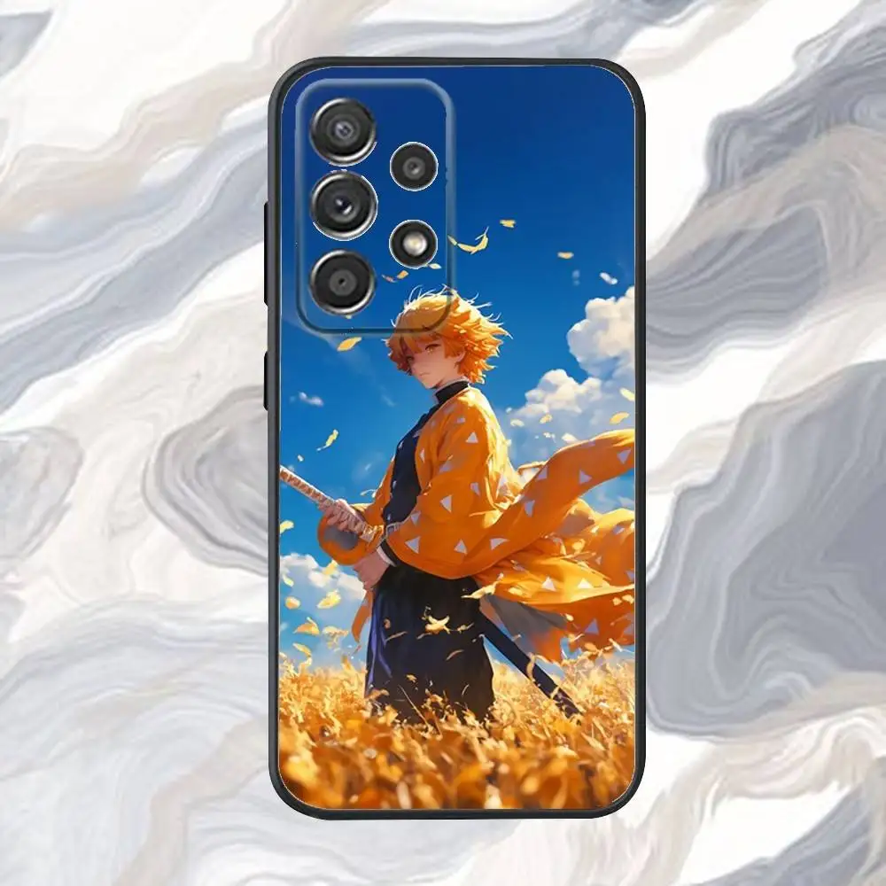 Z-Zenitsu-us Anime A-Agatsuma - كحافظة هاتف لهاتف Samsung S25، S24، S21، S22، S23، S30، Ultra، S20، Plus، Fe، Lite، Note، 10,9,5G غطاء أسود #4