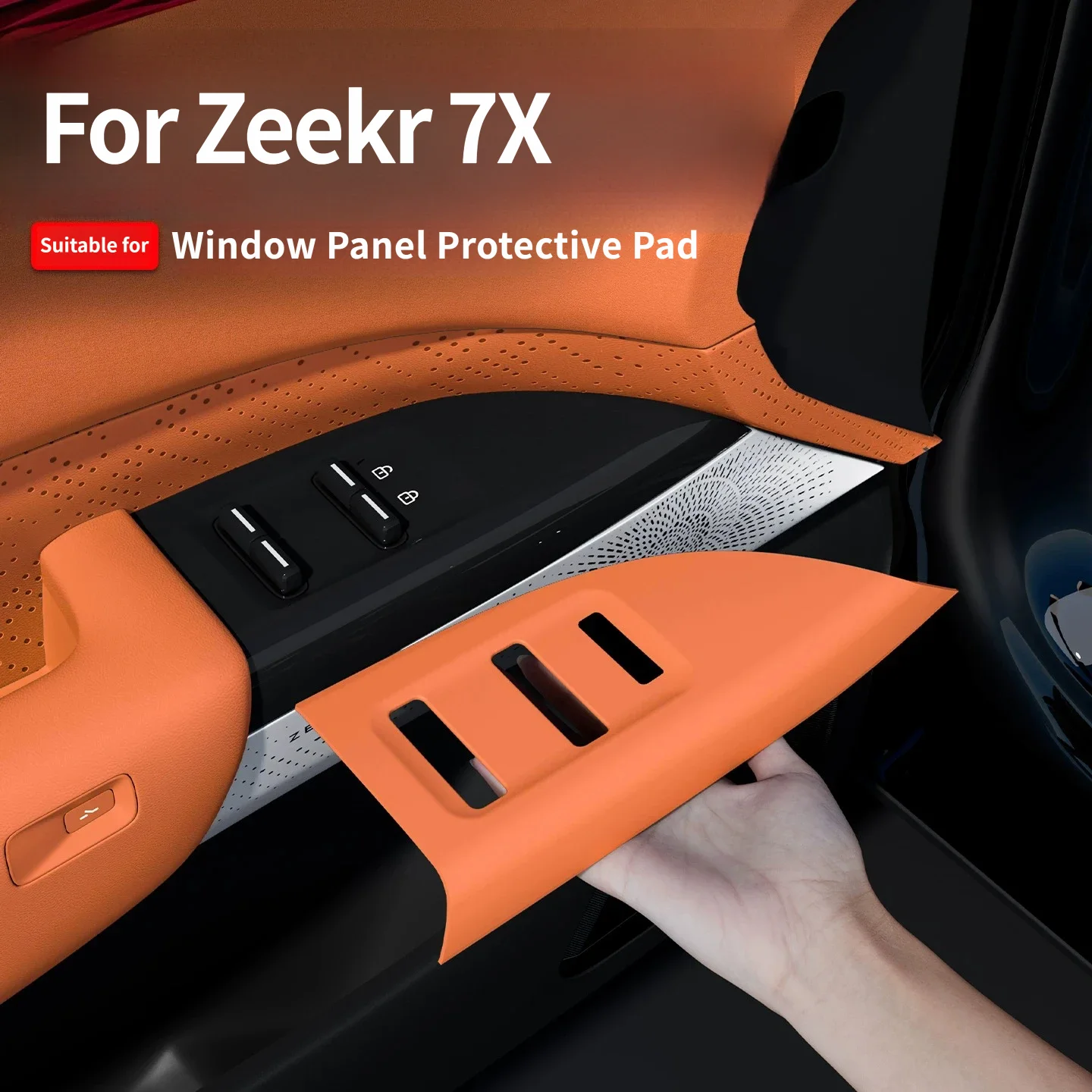 For ZEEKR 7X 2025 2026 Window Switch Panel Silicone Button Decorative Stickers Interior Accessories Decoration