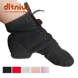 Zapato de baile de Ballet de diseño de alta calidad, zapato con suela de tacones divididos, negro, rojo, blanco, hombres, mujeres, niños y niñas, zapatos de lona de Jazz