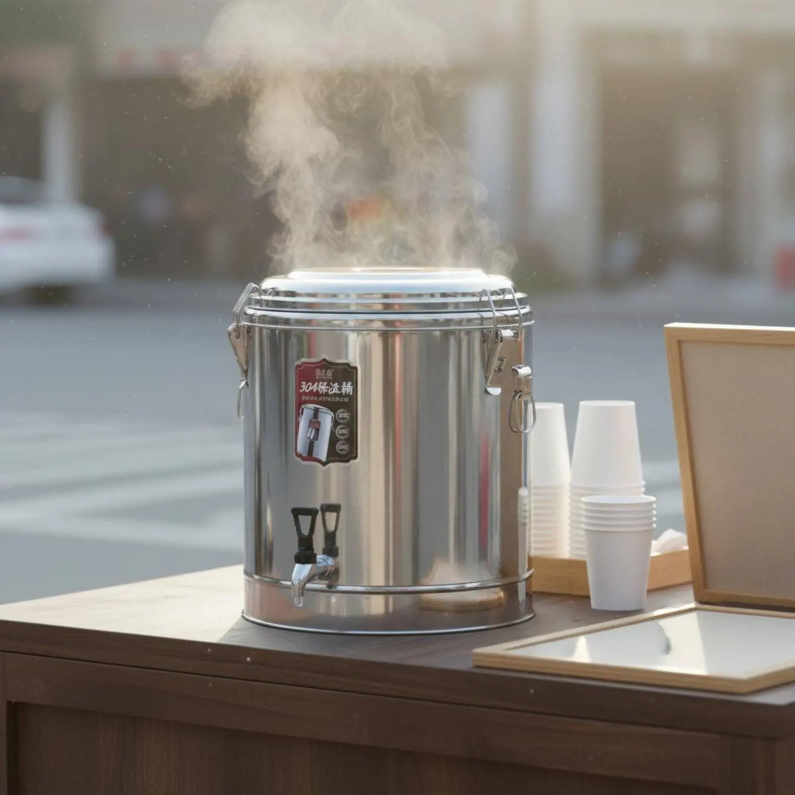 

Large Capacity Thermal Food Container Versatile Stainless Steel Insulated Barrel Insulated Food Container Leak-Resistant Lid