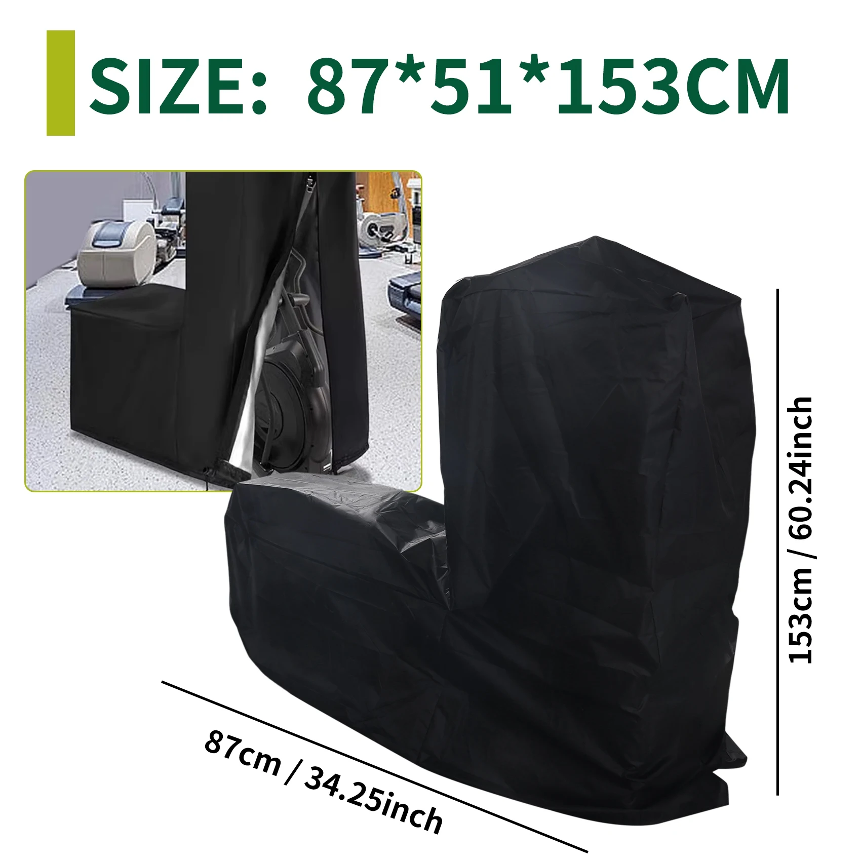 ABJX جديد 420D أكسفورد القماش طوي غطاء غبار أجهزة لياقة بدنية غطاء غبار الغبار غطاء للحماية غطاء مقاوم للماء 87X51x153cm