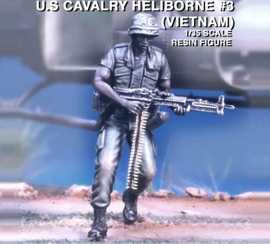 1/35 Scale Die Cast Resin Figure Model Kits US Cavalry Heliborne #3 Military Miniature Art Sculpture Unassembled and Unpainted