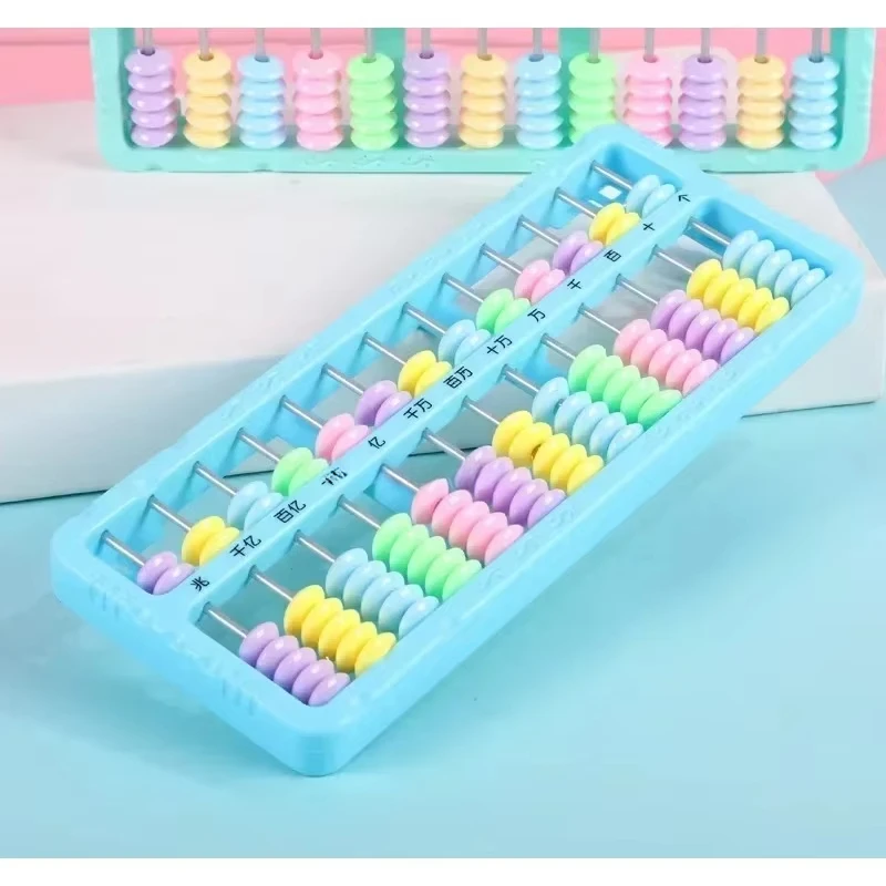 13 Column 7-bead Portable Plastic Abacus Math Learning Tool  Abacus Arithmetic Calculating Children's Educational