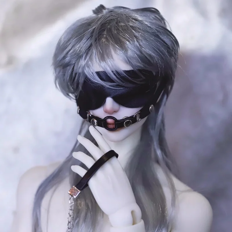 Akcesoria dla lalek BJD pasują do lalek w rozmiarze 1/4 i 1/3, zabawki erotyczne Uncle sizecos, kneble do ust, maski na oczy, klipsy do sutków, dzwoneczki, skórzane nitki.