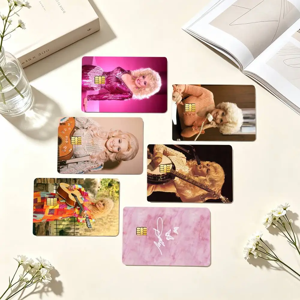 D-Dolly Parton Country Music Icon  Credit Card HD Stickers Small Chip Waterproof Sticker Game Card Decal Gift