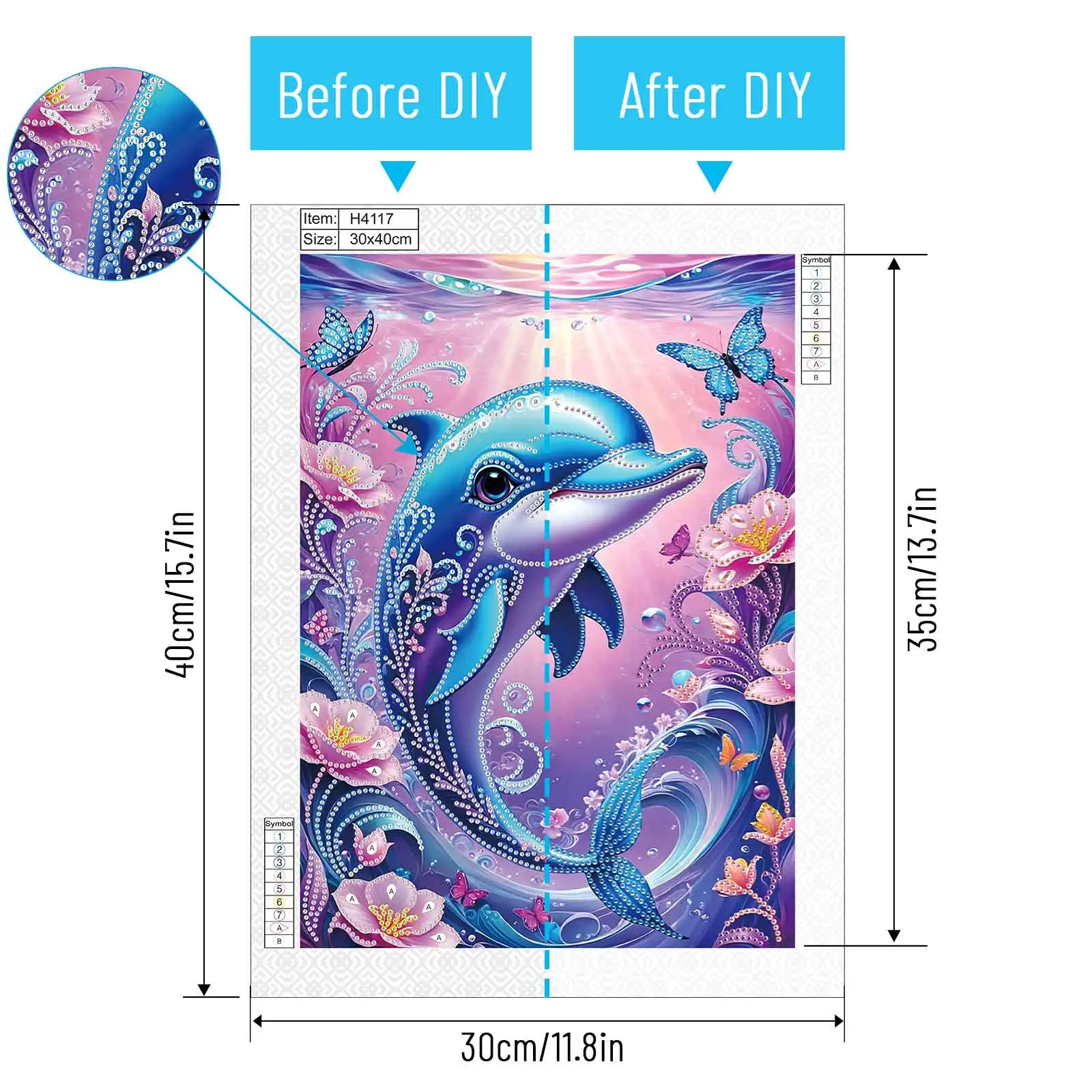 Special Shape Diamond Art Painting Kits for Beginner Adult,Ocean Theme DIY Crystal Rhinestone Diamond for Home Wall Decor Gift - view 4